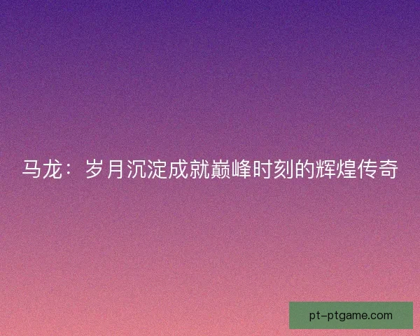 马龙：岁月沉淀成就巅峰时刻的辉煌传奇